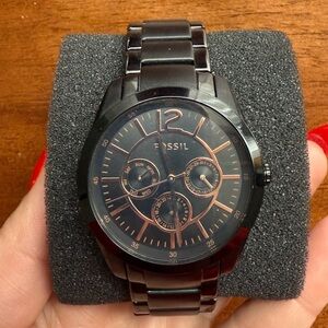 Black with Rose gold Fossil Watch